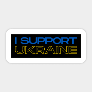 I Support Ukraine Sticker